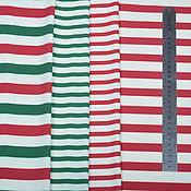 Материалы для творчества handmade. Livemaster - original item Fabric Christmas stripes, fabric Christmas colors. Handmade.