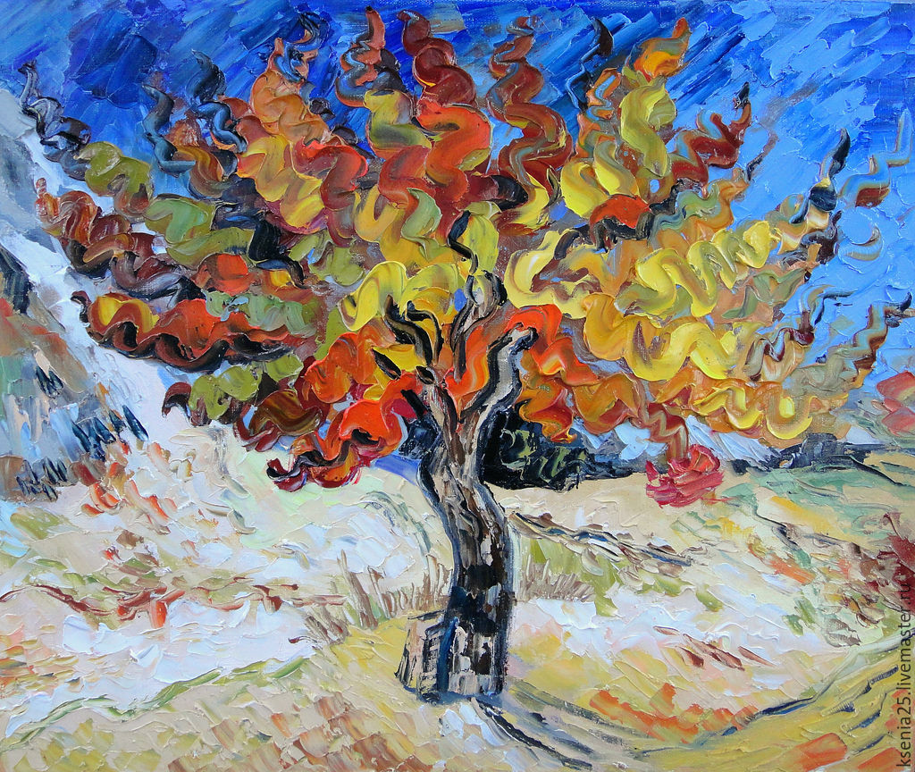 Oil painting on grounds. Vincent Van Gogh. Mulberry tree, Pictures, Rossosh,  Фото №1