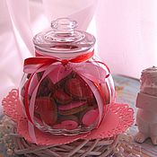 Сувениры и подарки handmade. Livemaster - original item Jar of gingerbread hearts. Handmade.