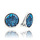 Dark blue clip to the ears, Clip on earrings, Moscow,  Фото №1