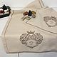 Order TABLECLOTHS: Linen track 'Heart with a monogram'. Embroidery for every taste (embroiderylinen). Livemaster. . Tablecloths Фото №3