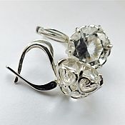 Украшения handmade. Livemaster - original item Juno earrings-rhinestone, 925 silver. Handmade.