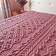 Knitted plaid of large knitting for the bedroom. bedspread on the bed. Blankets. Vyazanye izdeliya i MK iz Alize Puffi. Ярмарка Мастеров.  Фото №4
