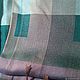 Винтаж: Бирюзовый палантин Италия тончайший 100% Silk Feeling Polyester. Платки винтажные. Vintage Rоmance (marina-fox). Ярмарка Мастеров.  Фото №6