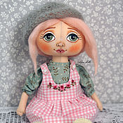 Текстильная интерьерная кукла Гномочка Конфетка