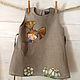 Серое льняное детское платье.Ручная роспись. "Подружка...", Childrens Dress, Trakai,  Фото №1