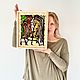 Картина из сухофруктов портрет Жаклин Рок Пикассо. Картины. Букет на обед. Ярмарка Мастеров.  Фото №4