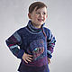 Order Felted pullover boy's 'Mi-mi-bears'. Nataly Kara - одежда из тонкого войлока. Livemaster. . Sweaters and jumpers Фото №3