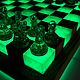Шахматная доска ручной работы с подсветкой эпоксидной смолы и дерева. Шахматы. A2.INHOME Шахматы и Нарды (a2inhome). Ярмарка Мастеров.  Фото №4