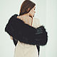 Fox fur stole in black. Wraps. Forestfox. Family Fur Atelier. Online shopping on My Livemaster.  Фото №2