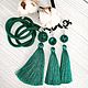 Set 'Emerald', sautoir and earrings brushes. Jewelry Sets. Алёна Владимировна Рогель. Online shopping on My Livemaster.  Фото №2