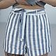 Minus 50% Striped Linen shorts. Shorts. e-fashionspb. Online shopping on My Livemaster.  Фото №2