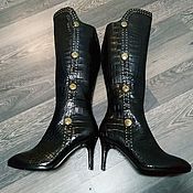 Обувь ручной работы handmade. Livemaster - original item Women`s boots, made of genuine crocodile leather, custom made!. Handmade.