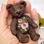 Куклы и игрушки handmade. Livemaster - original item Teddy Bears: Rose miniature bear with embroidery. Handmade.