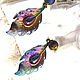 Earrings 'Feather Of The Firebird'. Earrings. AfricaForever. My Livemaster. Фото №4
