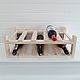 Bunk shelf for wine and champagne under 10 bottles. Stand for bottles and glasses. Color Wood. Online shopping on My Livemaster.  Фото №2