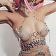 Transparent corset with rhinestones and stones, Harness for role-playing games, Moscow,  Фото №1