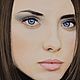 Картина пастелью: Девушка с голубыми глазами, Картины, Москва,  Фото №1