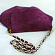 Order Handbag is made of purple suede on gold chain art.257. Anastasia Kaufman. Livemaster. . Classic Bag Фото №3