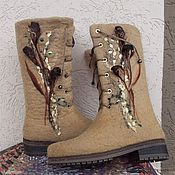 Обувь ручной работы handmade. Livemaster - original item Felted lace-up boots. Handmade.