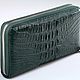 Кошелек из кожи крокодила на одной молнии IMA0013VG2. Кошельки. CrocShop товары из экзотической кожи. Интернет-магазин Ярмарка Мастеров.  Фото №2