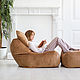 Комплект бескаркасной мебели Simple Brown Seat. Комплекты мягкой мебели. RANGA Performance. Интернет-магазин Ярмарка Мастеров.  Фото №2
