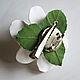 Gardenia. Barrette, brooch made from polymer clay with a flower. Hairpins. Olga-art-flower. My Livemaster. Фото №4