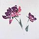 Mini painting with roses. White oil painting, Pictures, Moscow,  Фото №1