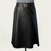 Одежда handmade. Livemaster - original item Black leather skirt. Handmade.