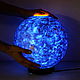 Светильник - Уран 25 см ( синий ночник, планета, ночник). Ночники. Lampa la Luna byJulia. Интернет-магазин Ярмарка Мастеров.  Фото №2