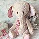 Слоник "Беппи" Серия "Шебби". Мягкие игрушки. Vintage bears Фоменко Ольга. Ярмарка Мастеров.  Фото №6