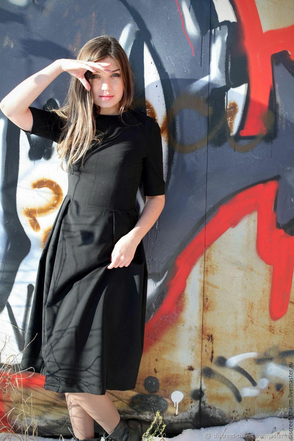 Маленькое черное платье, зимнее нарядное платье с пышной юбкой, Платья, Томск,  Фото №1
