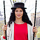 Hat Boater. Color black. Hats1. Exclusive HATS. LANA ANISIMOVA.. Online shopping on My Livemaster.  Фото №2