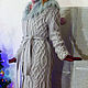 Knitted jacket with buttons with fur collar. Coats. Авторское ателье Albina Alex. Online shopping on My Livemaster.  Фото №2