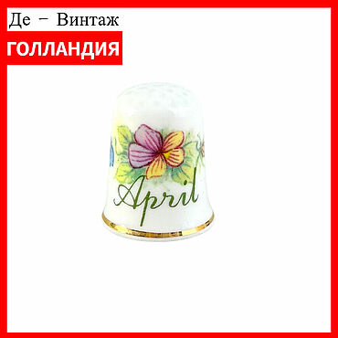 Винтаж ручной работы. Ярмарка Мастеров - ручная работа Винтаж: Статуэтки винтажные: Наперсток фарфоровый, коллекционный Месяца года,. Handmade.