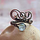 Ring wire wrap silver blue Topaz. Rings. Anna 7Stone Kolomiets. Online shopping on My Livemaster.  Фото №2