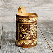 Для дома и интерьера handmade. Livemaster - original item Beer mug from birch bark 