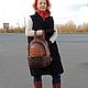  Backpack leather female brown Leona Mod R43-602-1. Backpacks. Natalia Kalinovskaya. My Livemaster. Фото №4