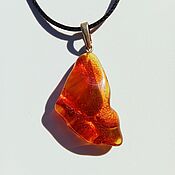 Украшения handmade. Livemaster - original item Amber Pendant Amber Orange - Yellow Solar Amulet Nugget. Handmade.