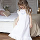 Nightgown for girls with embroidery white color. Underwear for children. Delicate Clothing Store (Daria). My Livemaster. Фото №4