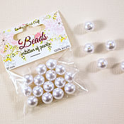 Материалы для творчества handmade. Livemaster - original item Acrylic beads, imitation pearl 10mm.. Handmade.