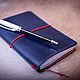 Leather notebook 'Southern Ocean' with replaceable blocks, Notebooks, St. Petersburg,  Фото №1