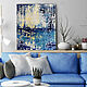 Abstract painting in blue tones in the office. Pictures. larisa-chigirina (larisa-chigirina). Online shopping on My Livemaster.  Фото №2