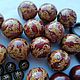 Заказать  Бусины набор деревянные с принтом, 70-120 шт. Exclusive collection. Ярмарка Мастеров. . Бусины Фото №3