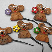 Сувениры и подарки handmade. Livemaster - original item Mice magnets. Handmade.