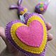 Сувенир на Пасху из фетра "Яркий праздник 1" (3 предмета). Игрушки. Felty Love: игрушки и декор из фетра. Ярмарка Мастеров.  Фото №6
