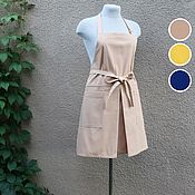 Одежда handmade. Livemaster - original item Women`s apron is short with large pockets. Handmade.