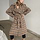 Trench coat in beige check Basic Line, Coats, Moscow,  Фото №1