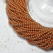 Материалы для творчества handmade. Livemaster - original item Glass Pearl Beads 4mm Orange 50 pcs. Handmade.
