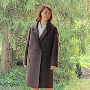 Одежда handmade. Livemaster - original item Chocolate-colored felted coat. Handmade.